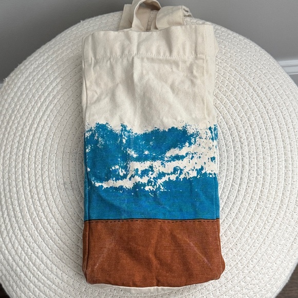 Tory Burch Cream and Blue Cloth Tote - Picture 6 of 6